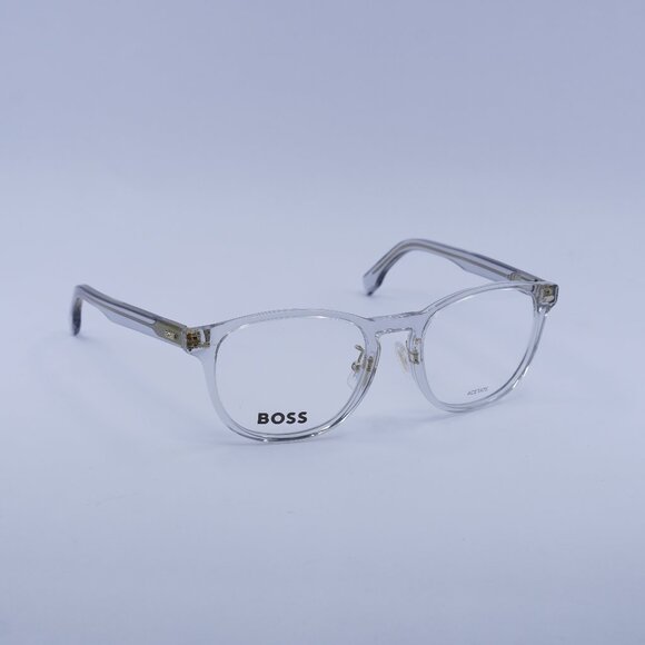 Hugo BOSS 1479/F 0KB7 00 Eyeglasses Transparent Grey 52mm Round Frame - Picture 1 of 11